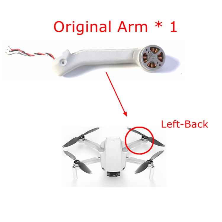 For DJI Mavic Mini Drone Arm With Motor Repair Parts, For DJI Mavic Mini(Left Rear Arm), For DJI Mavic Mini(Right Rear Arm)