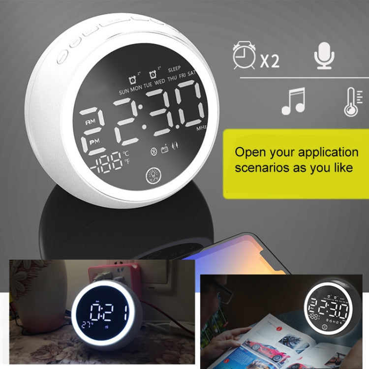 X10 Multifunctional Bluetooth Speaker LED Night Light Alarm Clock Bluetooth Speaker, Support TF Card & AUX & FM Radio, US Plug, EU Plug, UK Plug
