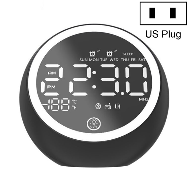 X10 Multifunctional Bluetooth Speaker LED Night Light Alarm Clock Bluetooth Speaker, Support TF Card & AUX & FM Radio, US Plug, EU Plug, UK Plug
