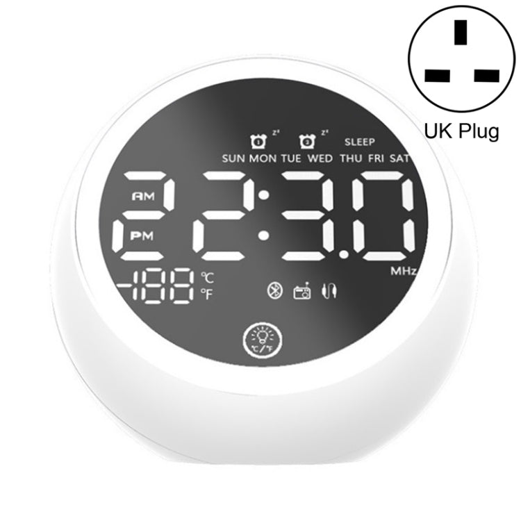 X10 Multifunctional Bluetooth Speaker LED Night Light Alarm Clock Bluetooth Speaker, Support TF Card & AUX & FM Radio, US Plug, EU Plug, UK Plug
