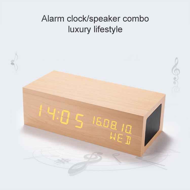Wooden Clock Bluetooth Speaker