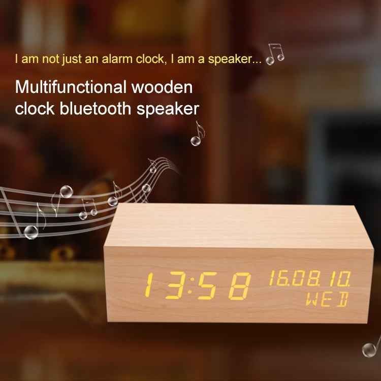 Wooden Clock Bluetooth Speaker