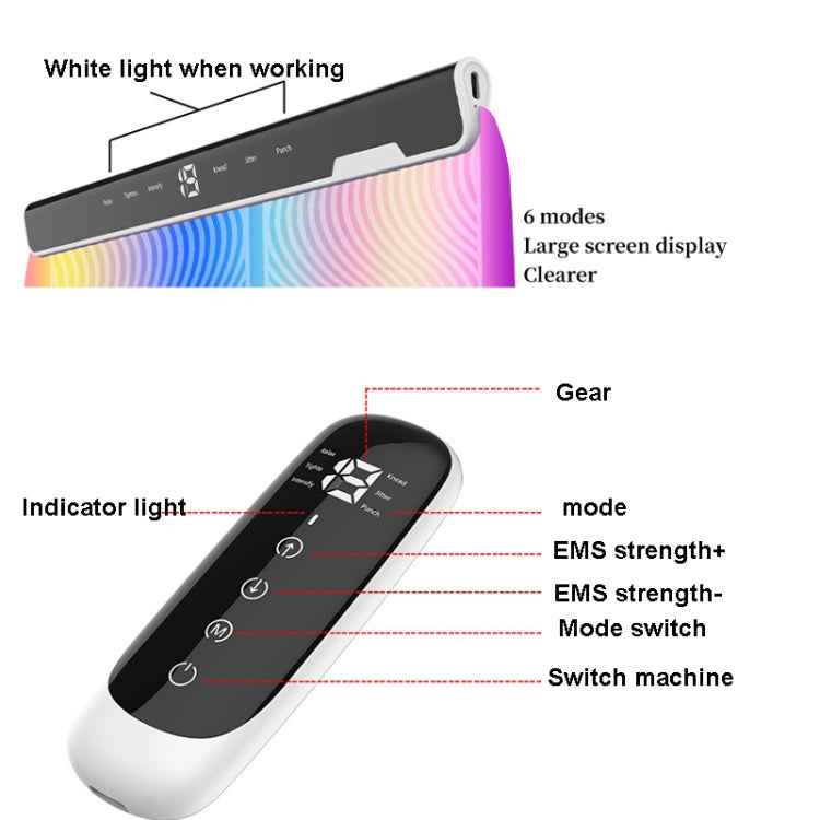 EMS Colorful Foot Massage Foot Pad Pulse Foot Massage Machine Smart Acupuncture Foot Massage Pad With Remote Control