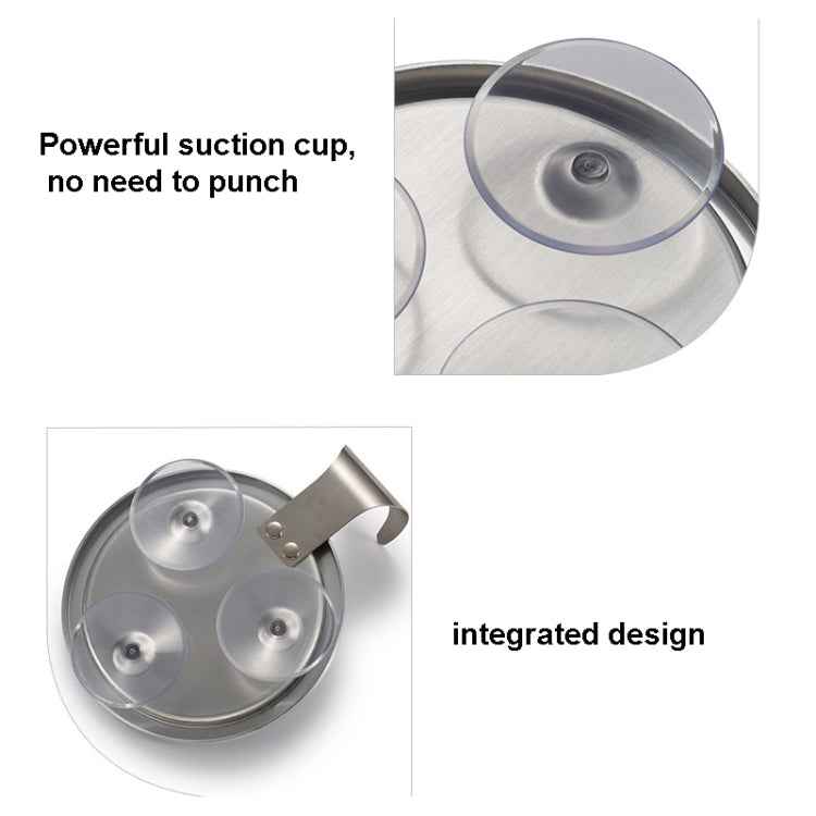 Bathroom Suction Cup Anti-Fog Mirror Aluminum Alloy With Hook Round Mirror