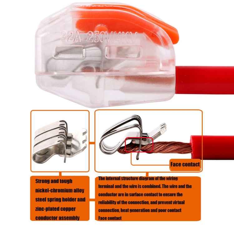 10 PCS VSE-415W Wire Connector Transparent Terminal