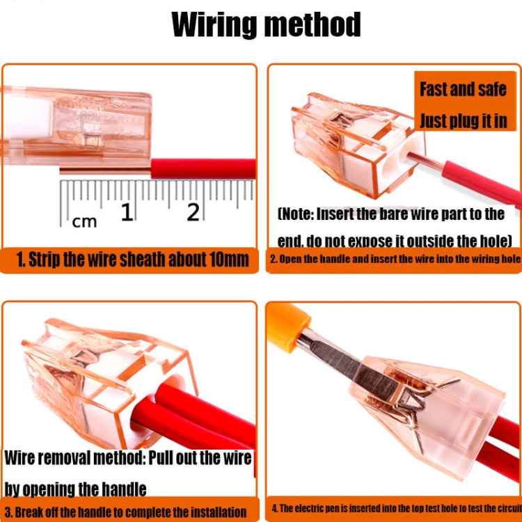 10 PCS 602A Wire Quick Connector Terminal Block Plug-In Parallel Splitter Crimp Cap Copper Insulated Connector