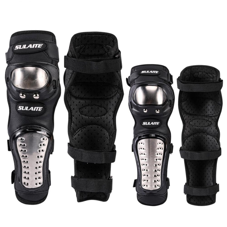 SULAITE GT341 Motorcycle Stainless Steel Knee Pads Elbow Pads Off-Road Cycling Racing Anti-Fall Sports Protective Gear, GT341
