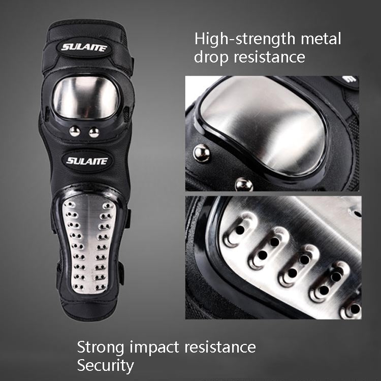 SULAITE GT341 Motorcycle Stainless Steel Knee Pads Elbow Pads Off-Road Cycling Racing Anti-Fall Sports Protective Gear, GT341