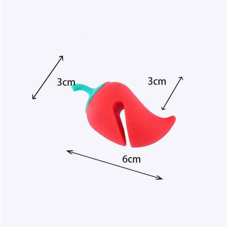 Small Pepper Shape Pot Lid Overflow Preventer Silicone Pot Lid Raised Anti Overflow Gadgets