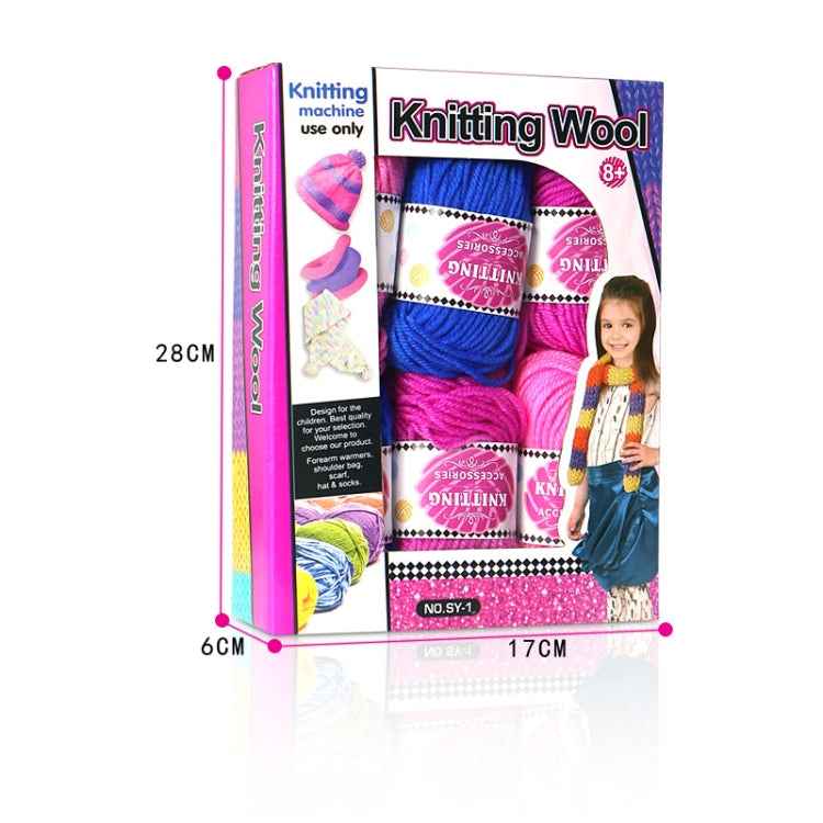DIY Girl Knitting Scarf Hat Woolen Thread, Random Color Deilvery