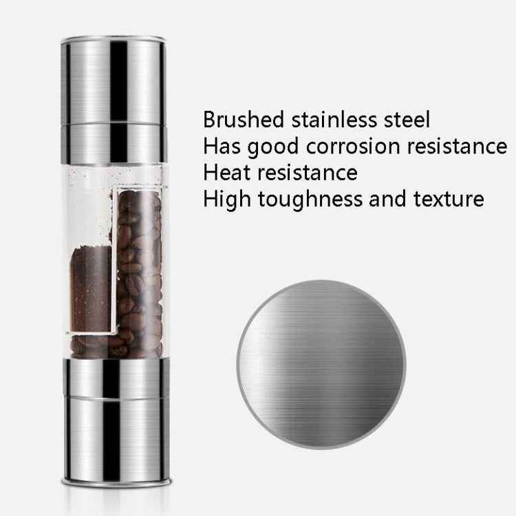 2 in 1 Stainless Steel Manual Pepper Mill Double-Head Pepper Mill