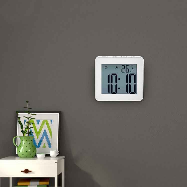 Waterproof Wall Clock LCD Bathroom Clock Kitchen Electronic Alarm Clock