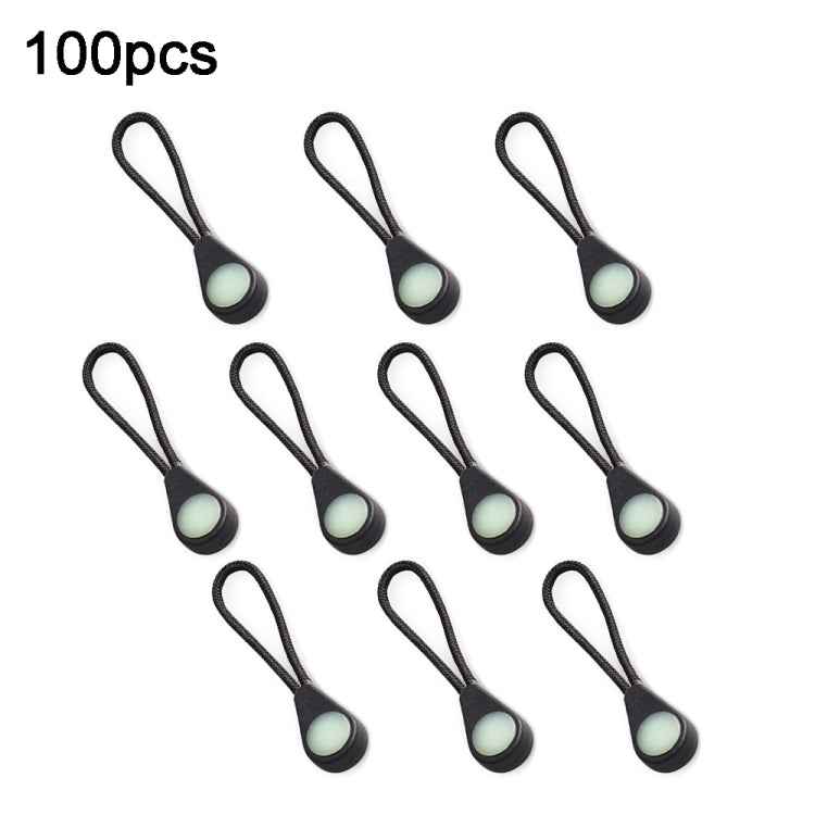 100pcs Mountaineering Camping Backpack Zipper Pull Outdoor Anti-Lost Eye-Catching Luminous Accessories Self-Luminous Drawstring