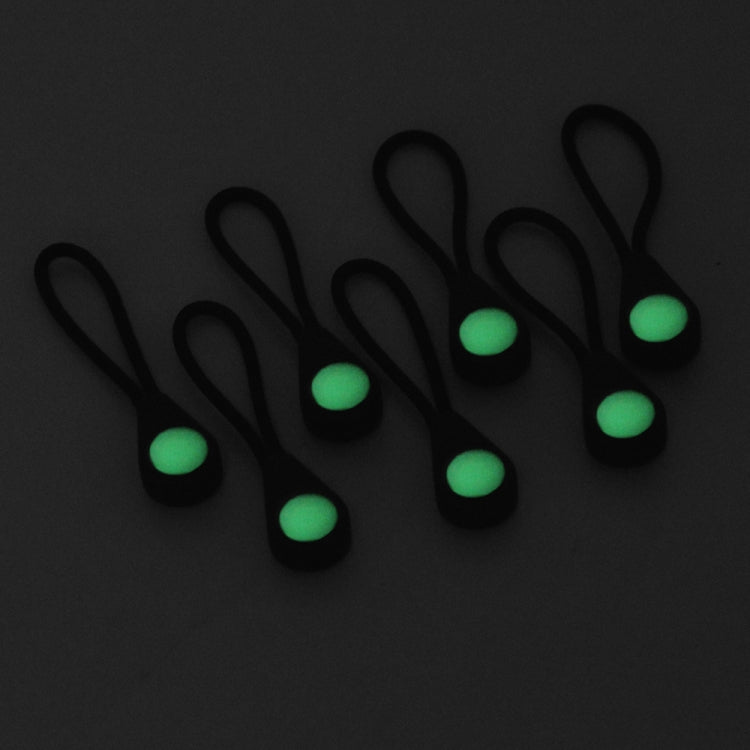100pcs Mountaineering Camping Backpack Zipper Pull Outdoor Anti-Lost Eye-Catching Luminous Accessories Self-Luminous Drawstring