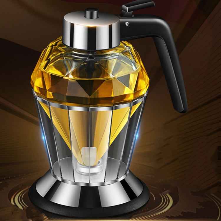 Diamond Oil Can Glass Dustproof Vinegar Oil Bottle One-Click Multi-Purpose Kitchen Seasoning Bottle