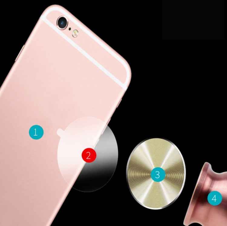 10 PCS CD Texture Aluminum Alloy Magnetic Sheet Magnetic Patch Set For Car Phone Holder, With Alcohol Cotton Sheet And Protective Film