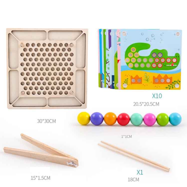 Chopsticks Clip Beads Educational Toys Hand-Eye Coordination Concentration Training Toys Random Color Delivery