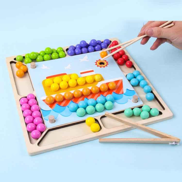 Chopsticks Clip Beads Educational Toys Hand-Eye Coordination Concentration Training Toys Random Color Delivery