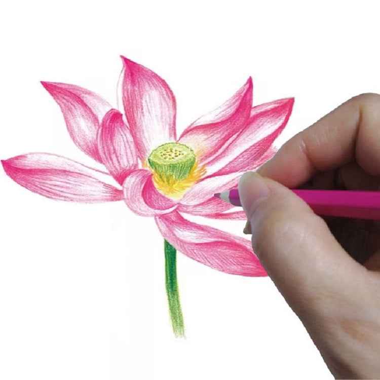 72 Color Hexagon Oily Colored Pencil Handbag Set