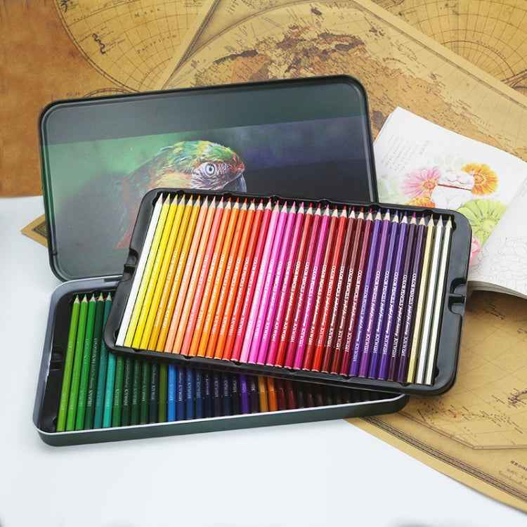 72-Color Tin Box Oily Drawing Color Pencils