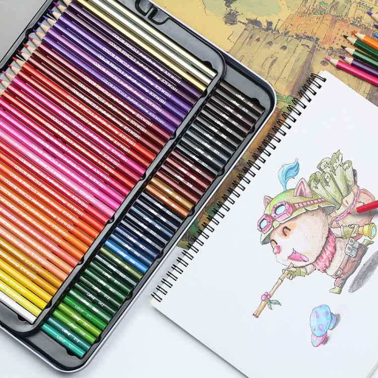 72-Color Tin Box Oily Drawing Color Pencils
