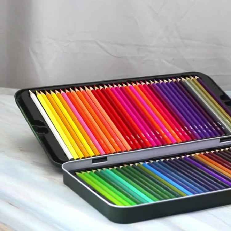 72-Color Tin Box Oily Drawing Color Pencils