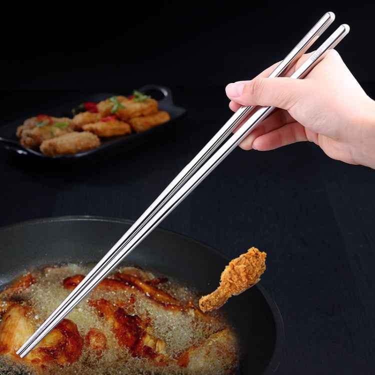 1 Pair Extended Chopsticks Stainless Steel Non-Slip Anti-Scalding Long Chopsticks Noodle Chopsticks Hot Pot Chopsticks