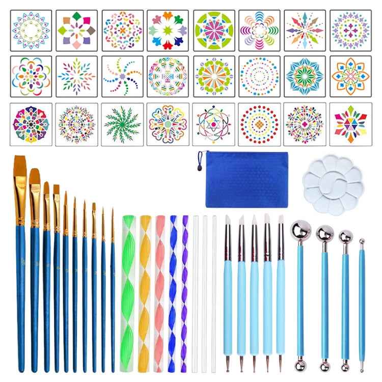 53 PCS Mandala Drawing Tool With Storage Bag