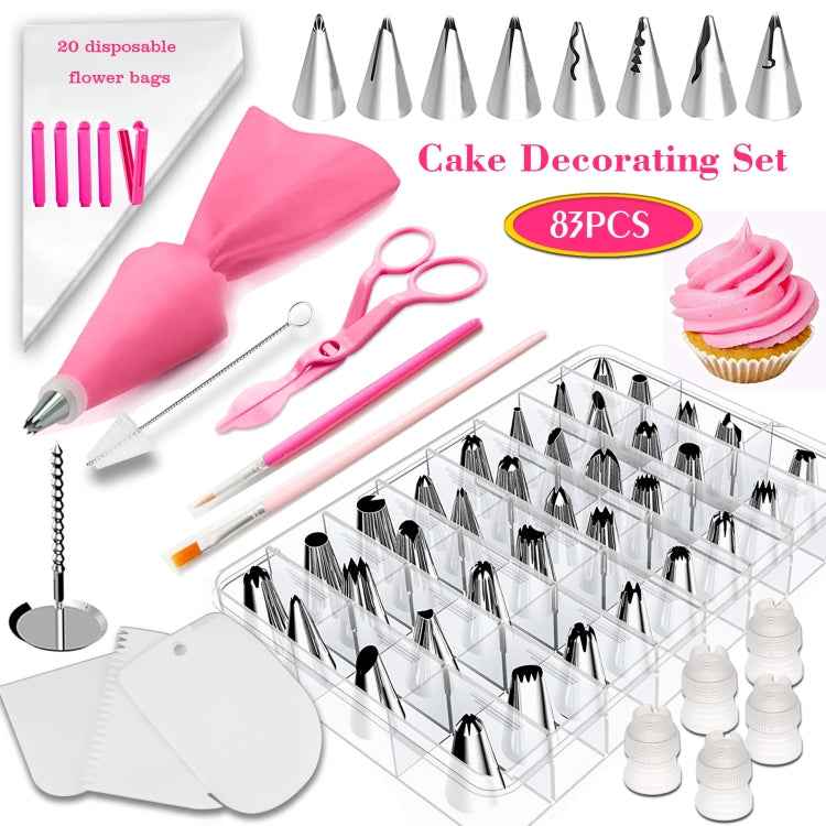 83 in 1 Cake Decorating Mouth Baking Tool Set Icing And Pastry Coloring Utensils