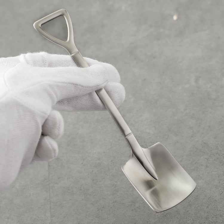 410 Stainless Steel Shovel Spoon Retro Cute Square Head Spoon