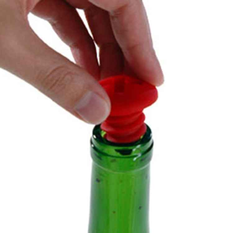 5pcs Screw Shape Red Wine Preservation Silicone Bottle Stopper Random Colour Delivery