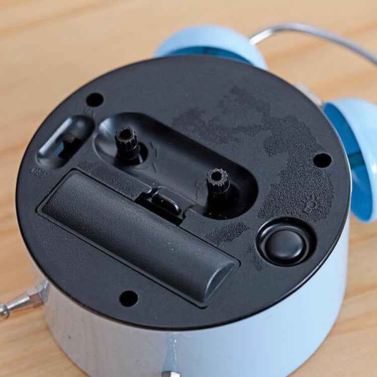 Cartoon Alarm Clock Ringing At The Bedside Of Students Metal Alarm Clock With Night Light, Color Random Deilvery