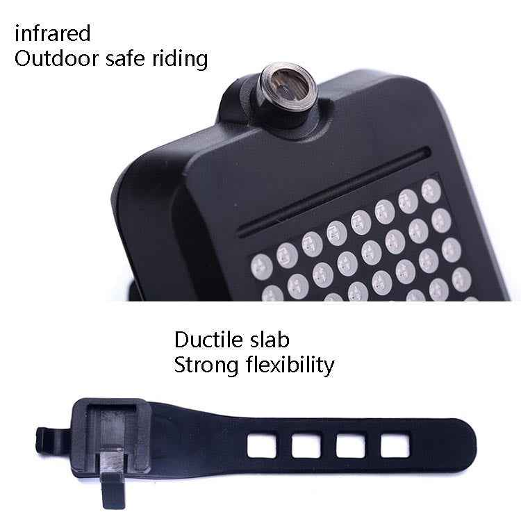 Intelligent Steering Brake Tail Light USB Rechargeable Bicycle Light Cycling Warning Safety Light