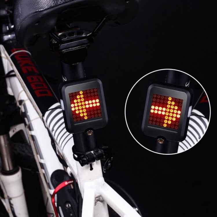 Intelligent Steering Brake Tail Light USB Rechargeable Bicycle Light Cycling Warning Safety Light