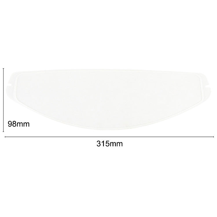 Clear Riding Anti-Fog Film Lens Sticker For K1 K3sv K5 Model Studded Helmet, 31.5x9.8cm