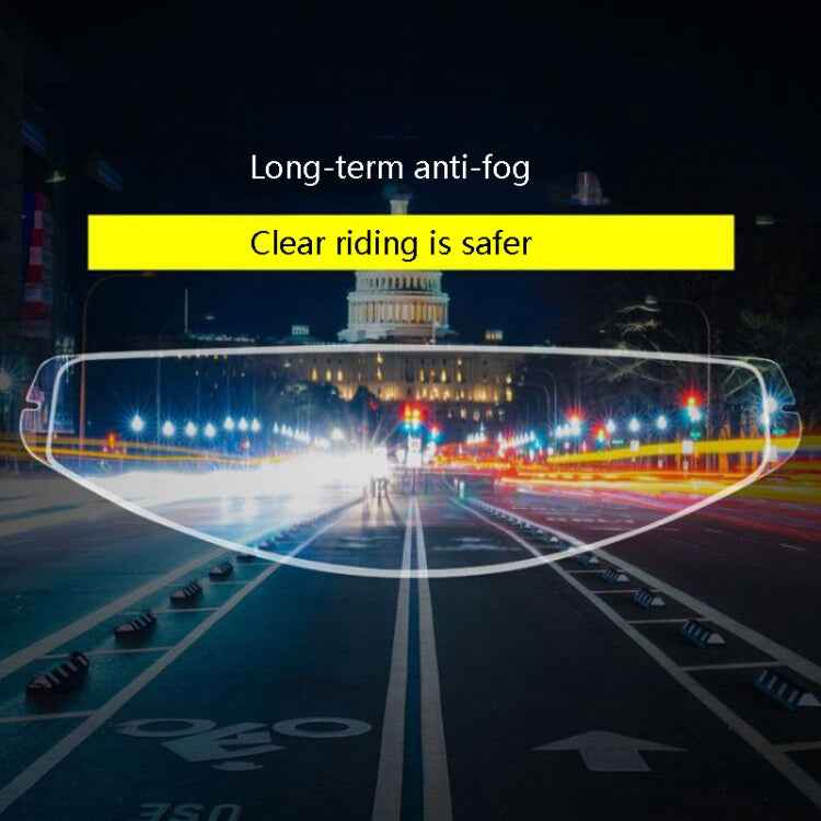 Clear Riding Anti-Fog Film Lens Sticker For K1 K3sv K5 Model Studded Helmet, 31.5x9.8cm