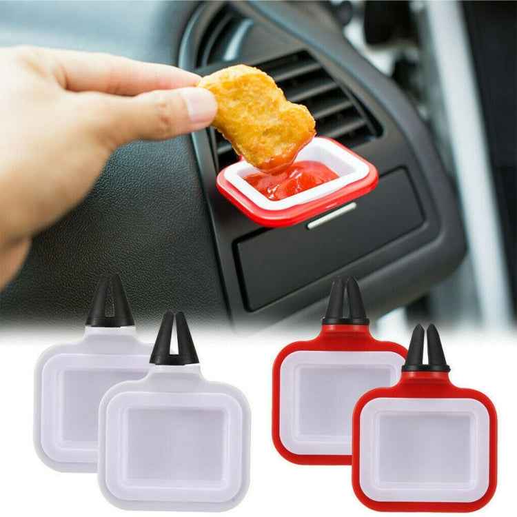 3 PCS Car Sauce Rack Ketchup Fries Seasoning Box,Random Color Delivery
