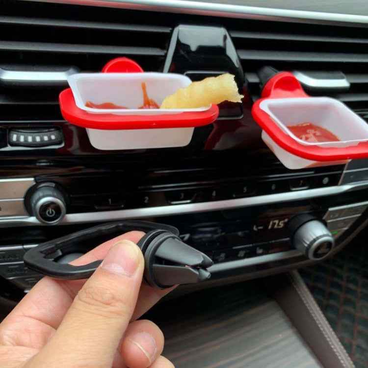 3 PCS Car Sauce Rack Ketchup Fries Seasoning Box,Random Color Delivery