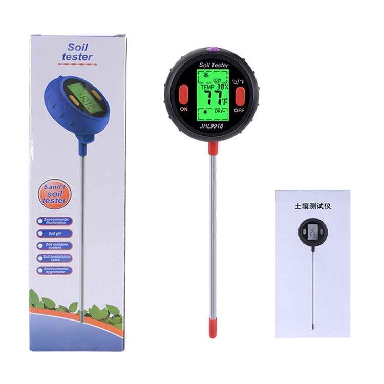 Five-In-One Soil Meter PH Humidity Temperature Photometry Detector PH Photometry Multifunctional Detector