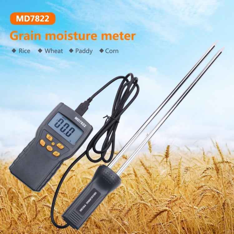 MD7822 Smart Grain Moisture Tester Ultra-Long Probe Digital Moisture Meter