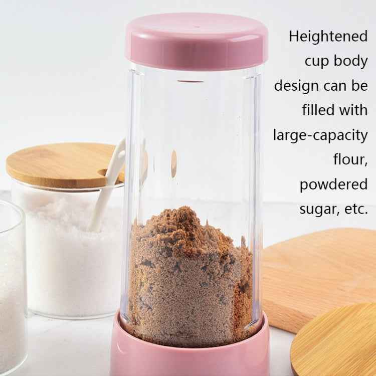 Rotating Stainless Steel Tall Cup Body Flour Sieve Sugar Bowl