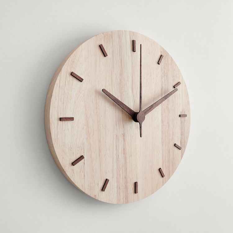 Solid Wooden Wall Clock Home Living Room Wall Clock Decorative Clock