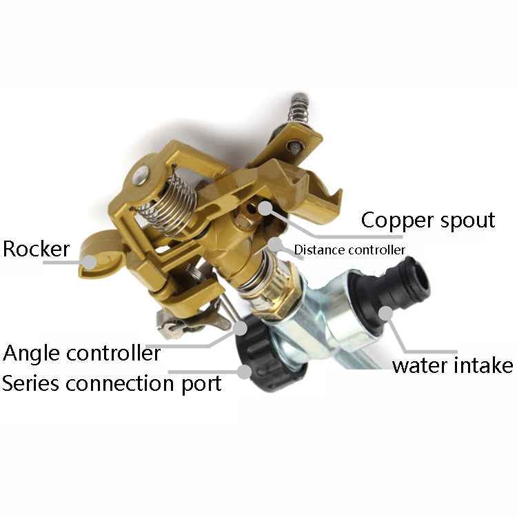 Rotating Lawn Sprinklers Zinc Alloy Gardens Agricultural Rocker Sprinklers