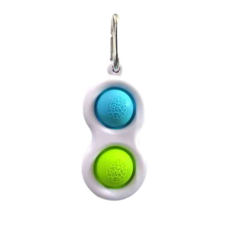 3 PCS Finger Bubble Music Key Buckle Baby Mental Development Can Press The Practice Board Finger Decompression Press Keychain, Color Random Deilvery