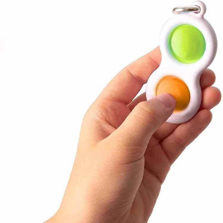3 PCS Finger Bubble Music Key Buckle Baby Mental Development Can Press The Practice Board Finger Decompression Press Keychain, Color Random Deilvery