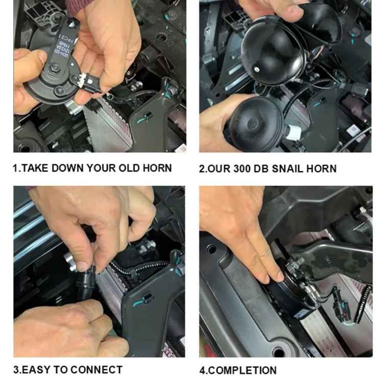 1 Pair 110BD 12V Motorcycle Electric Car Loud Single Sound Snail Speaker