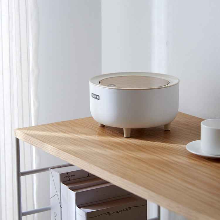 Mini Desktop Trash Can Simple Press Grunge Storage Bucket Student Dormitory Bedside Cabinet Round Trash Cartridge