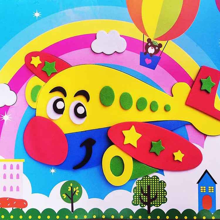 20 PCS Child EVA DIY Handmade Sticker Pictures, Random Style Deilvery