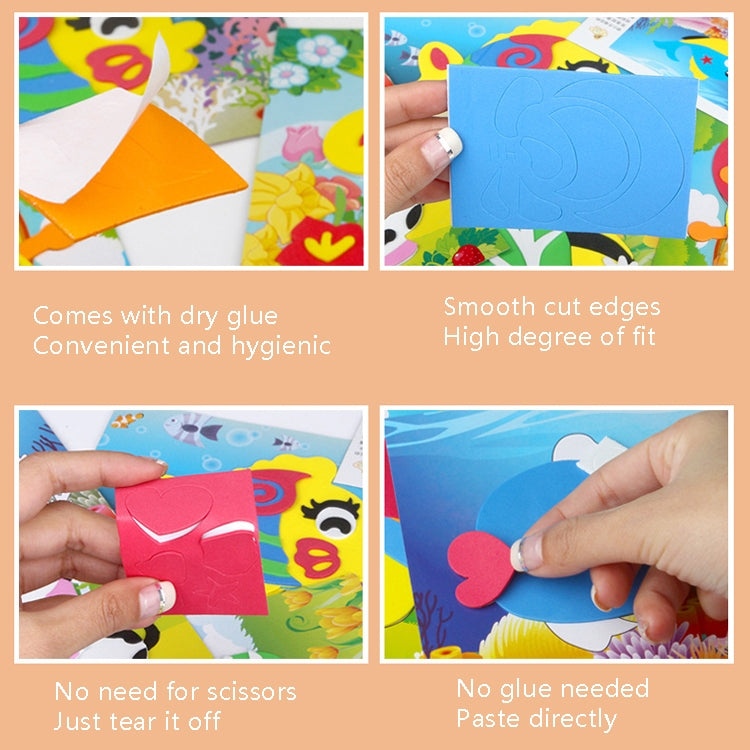 20 PCS Child EVA DIY Handmade Sticker Pictures, Random Style Deilvery, 20 PCS / Set