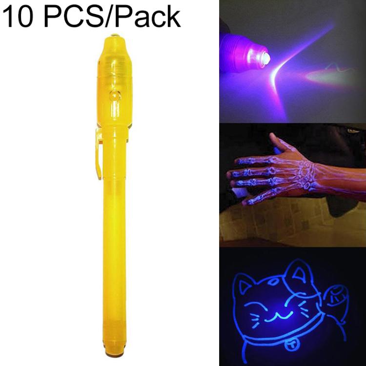 10 PCS Creative Magic UV Light Invisible Ink Pen Marker Pen
